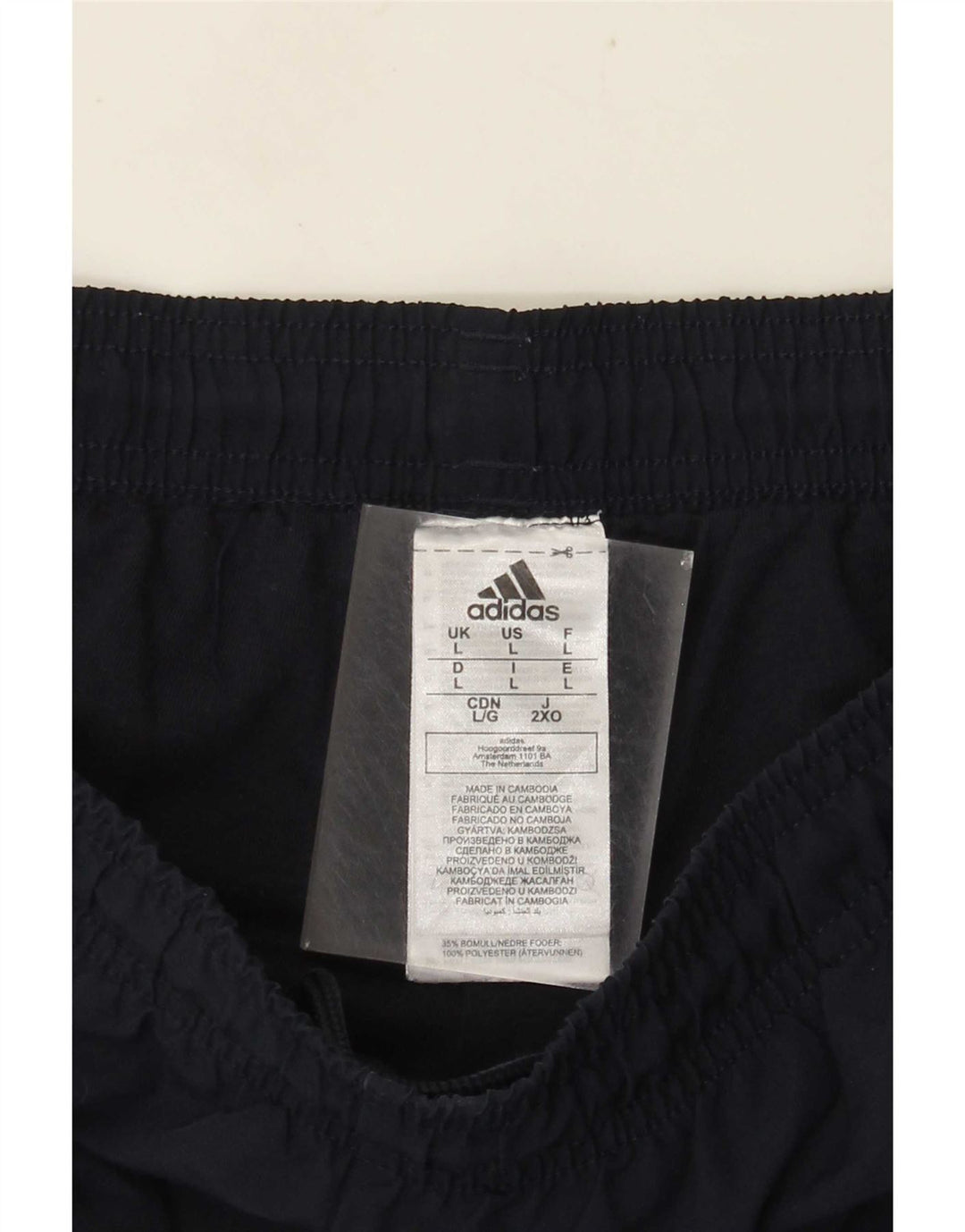 Adidas Mens Tracksuit Trousers Large Navy Blue Polyester