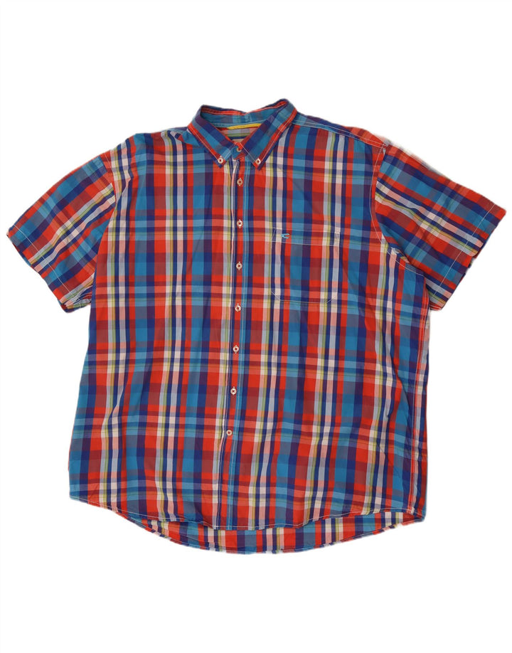 Camel Active Mens Short Sleeve Shirt 3XL Multicoloured Check Cotton