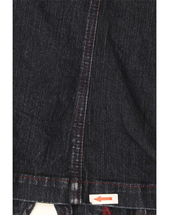 Trussardi Jeans Womens 3 Button Denim Blazer Jacket IT 46 Large Navy Blue