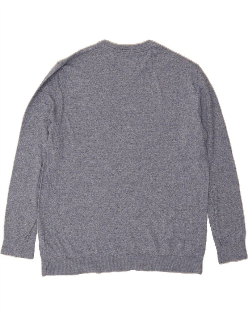 TOMMY HILFIGER Womens Crew Neck Jumper Sweater UK 18 XL Blue Flecked Vintage Tommy Hilfiger and Second-Hand Tommy Hilfiger from Messina Hembry 