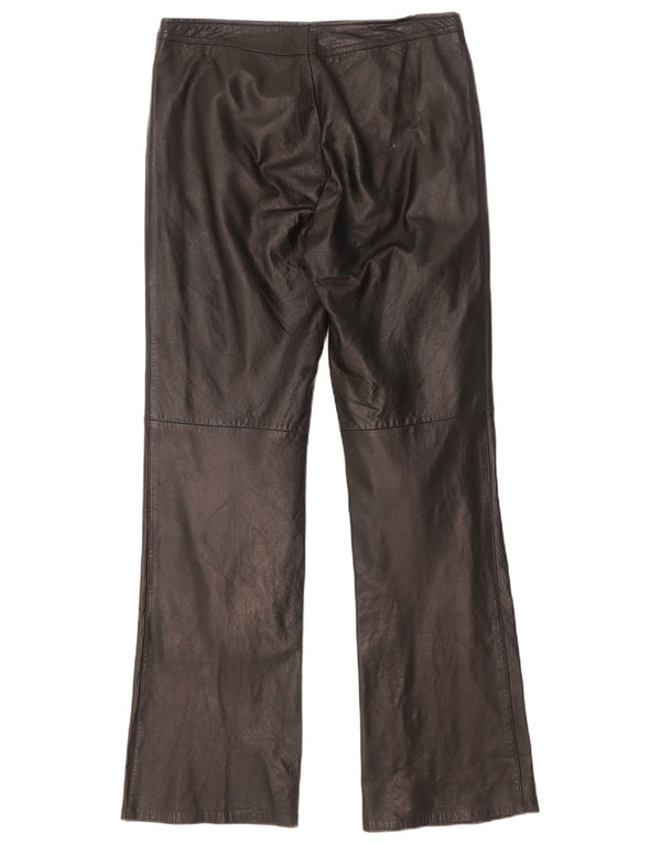 Dakota Womens Bootcut Leather Trousers W30 L31 Black