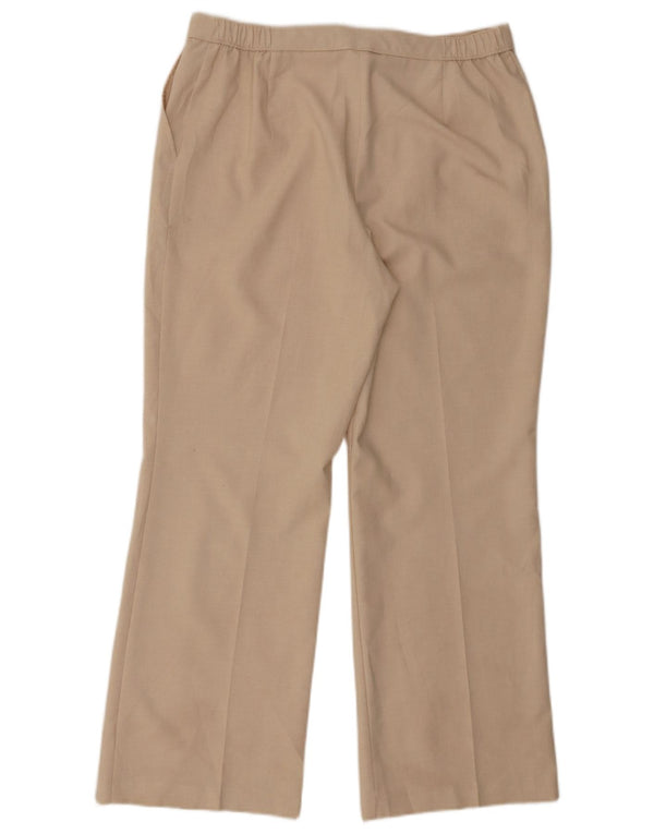 Marks & Spencer Womens Short Casual Trousers UK 14 Large W34 L28 Beige