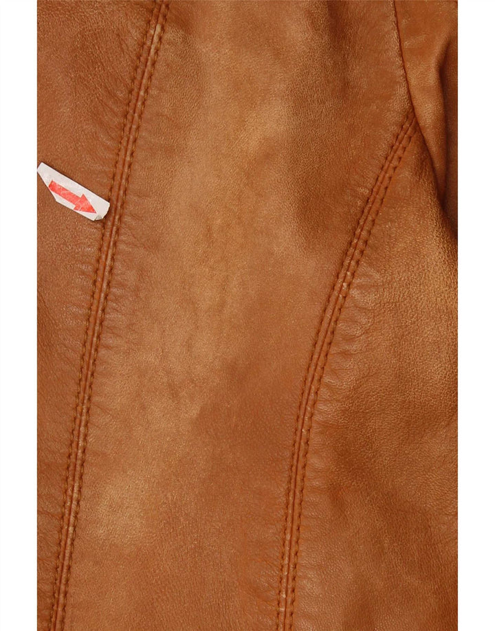 Bonita Womens Leather Jacket IT 40 Small Brown
