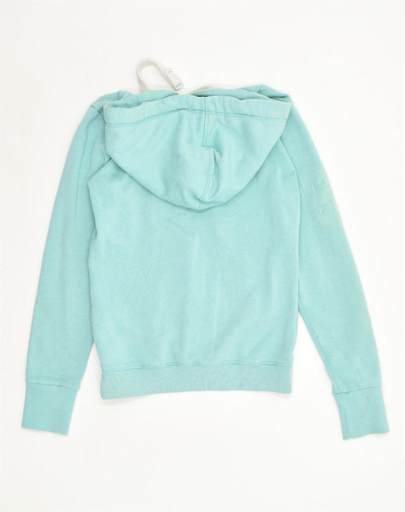 SUPERDRY Womens Premium Hoodie Jumper UK 8 Small Turquoise Cotton | Vintage Superdry | Thrift | Second-Hand Superdry | Used Clothing | Messina Hembry 