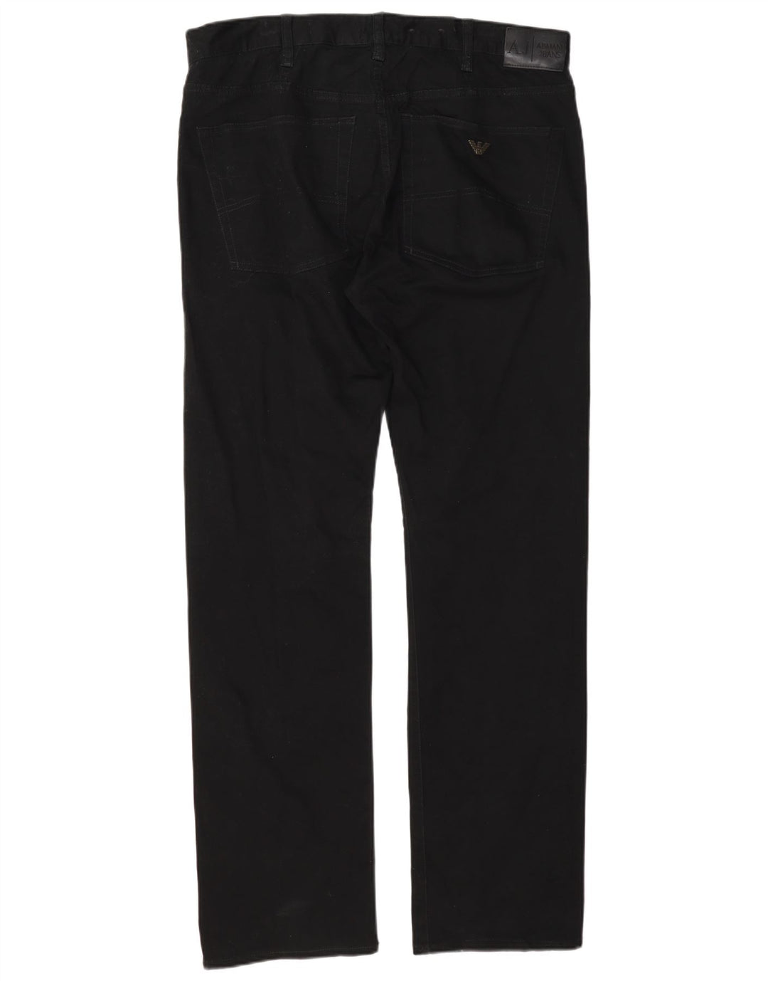 Armani Mens Straight Jeans W36 L34 Navy Blue Cotton
