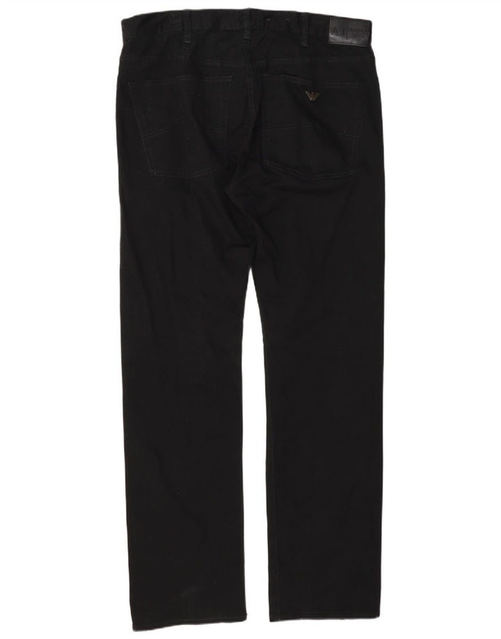 Armani Mens Straight Jeans W36 L34 Navy Blue Cotton