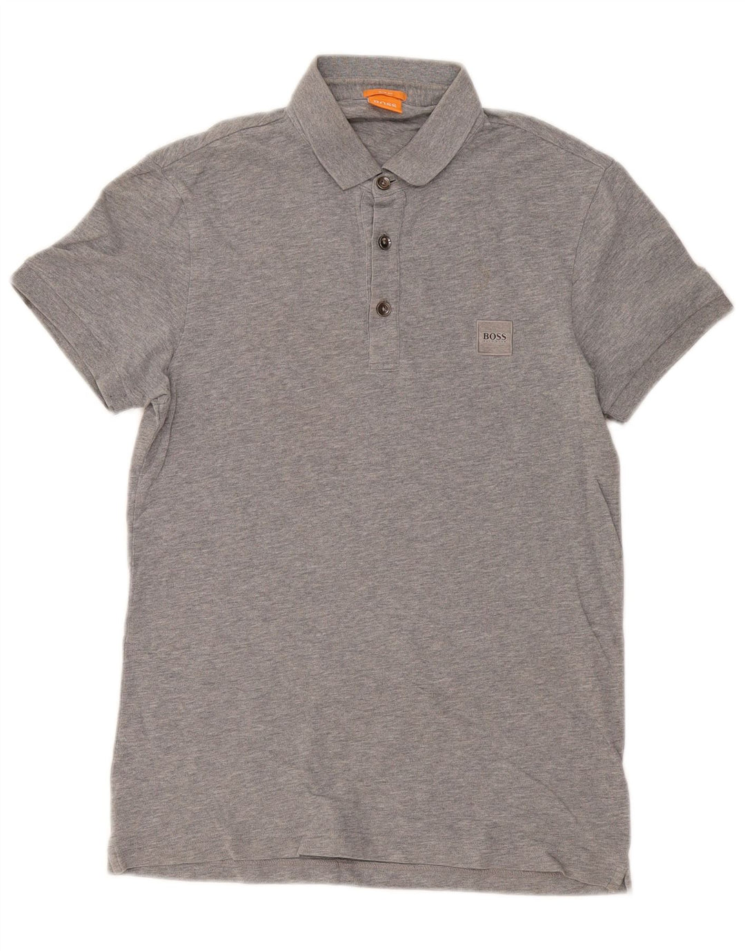 Hugo Boss Mens Slim Fit Polo Shirt Small Grey Cotton