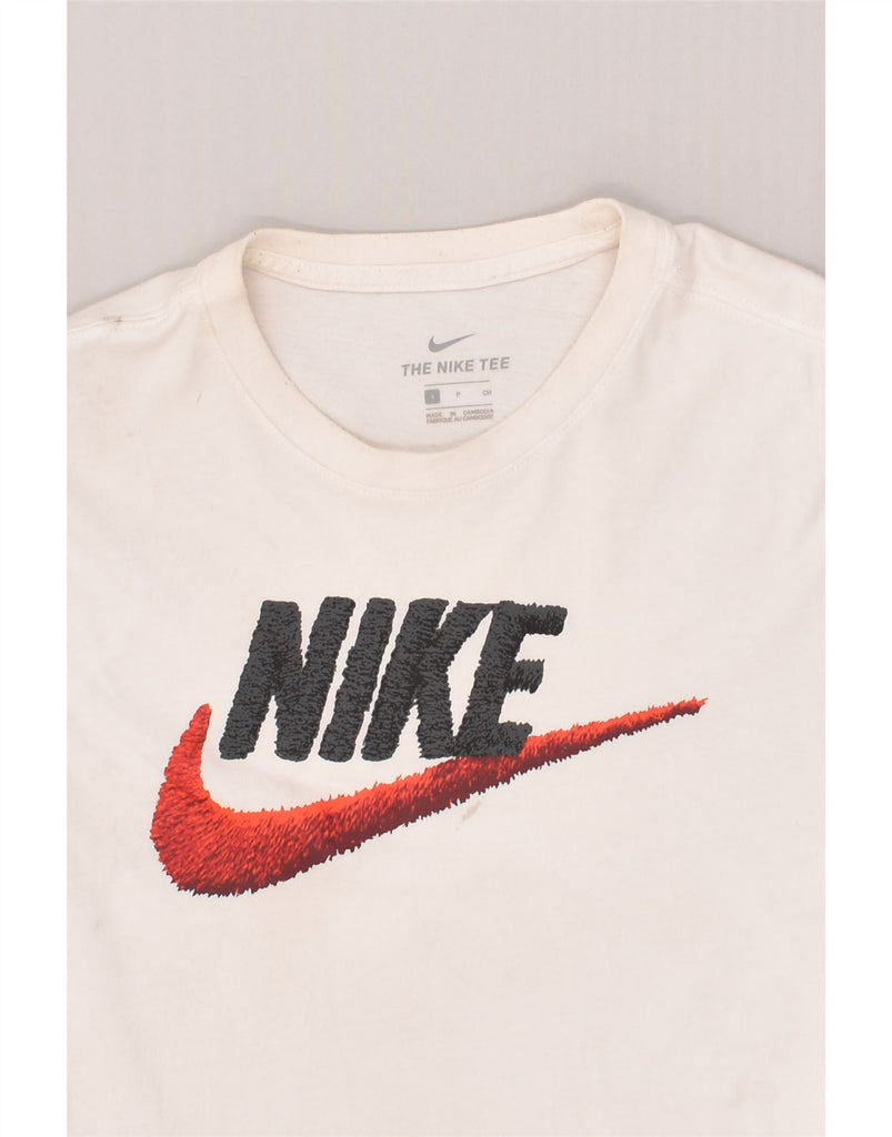 NIKE Mens Graphic T-Shirt Top Small White Cotton | Vintage Nike | Thrift | Second-Hand Nike | Used Clothing | Messina Hembry 