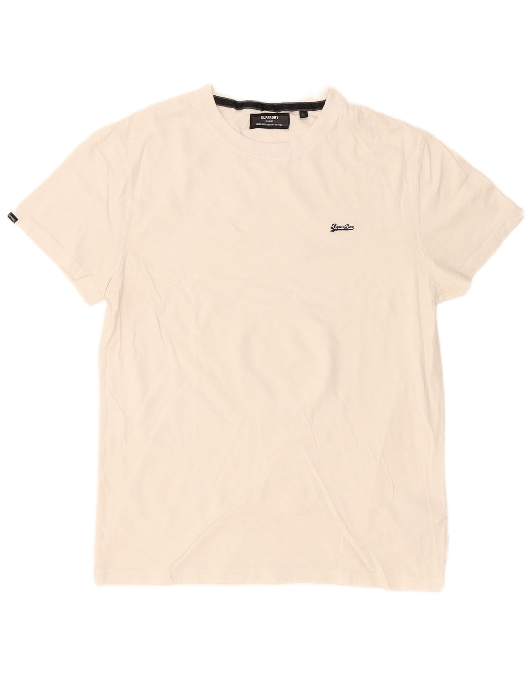 Superdry Mens T-Shirt Top Large White Cotton