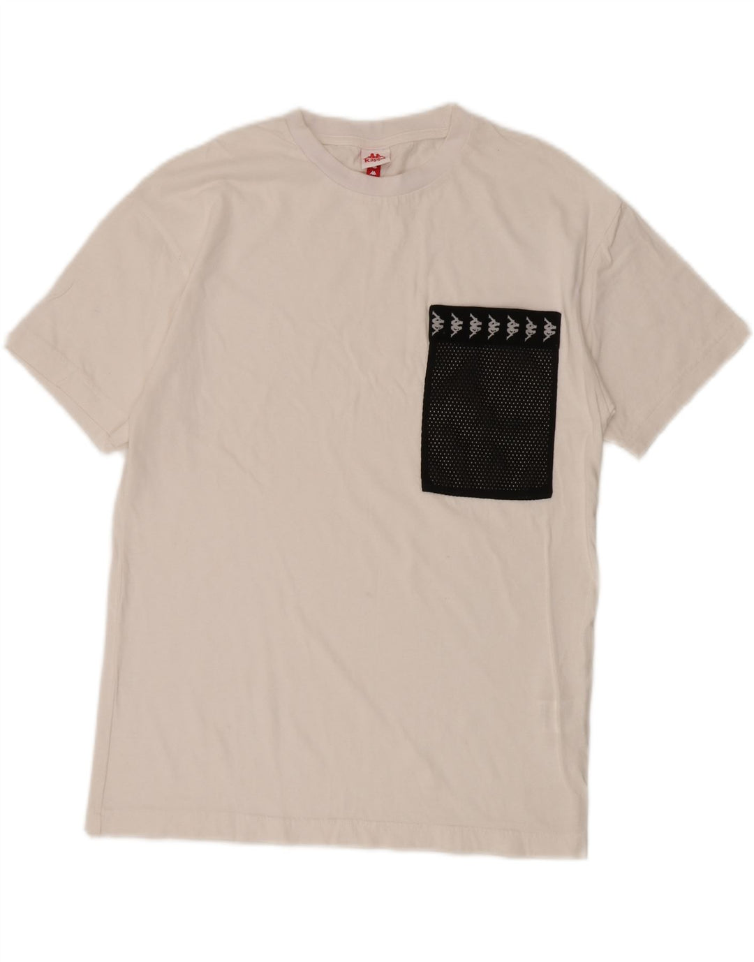 KAPPA Mens T-Shirt Top Medium White Cotton