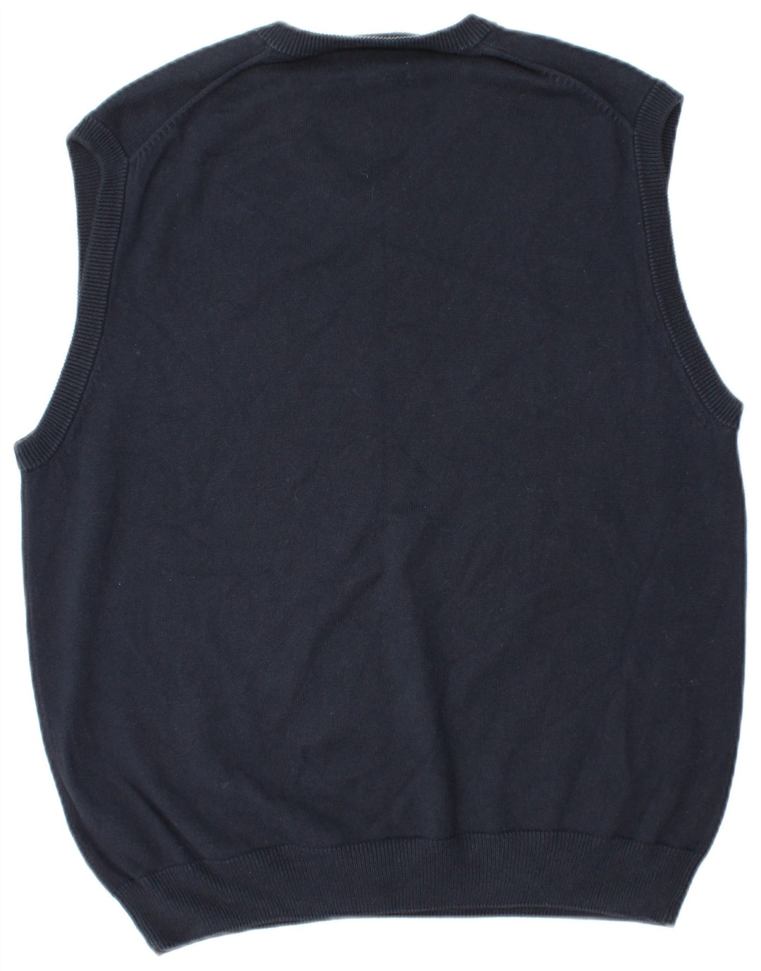 MARKS & SPENCER Mens Vest Tank Top Large Navy Blue Cotton