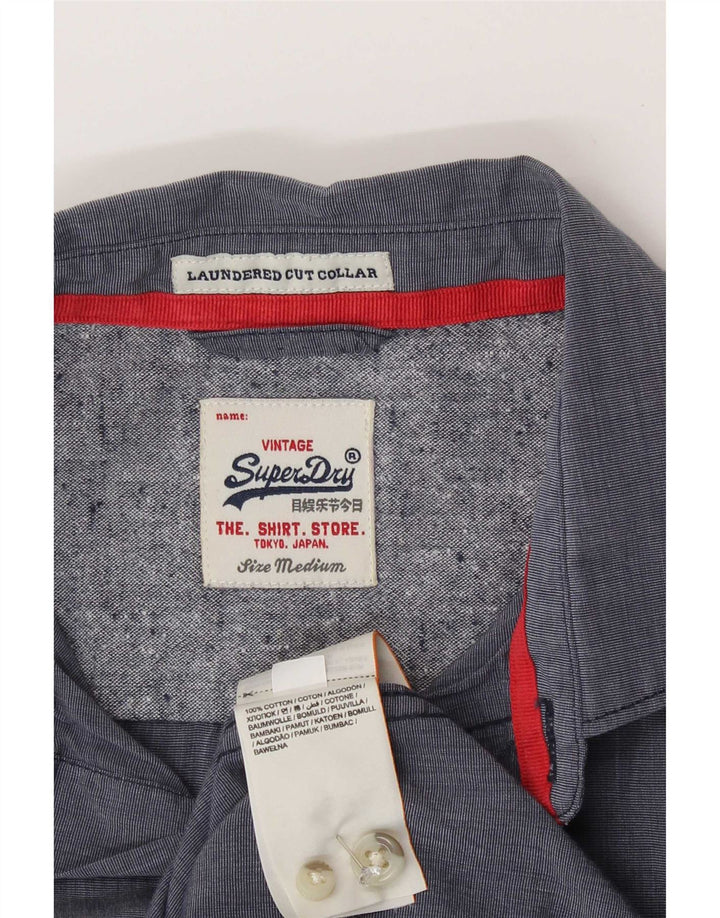 Superdry Mens Shirt Medium Blue Cotton