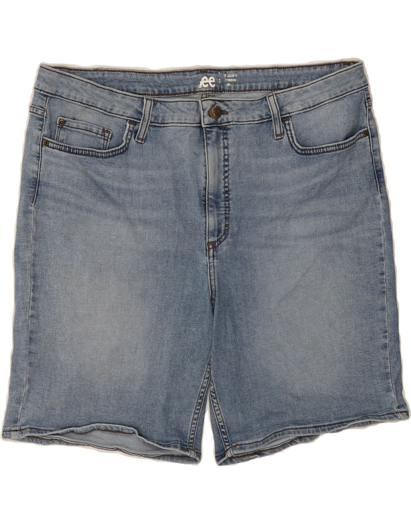 LEE Womens Regular Fit Bermuda Denim Shorts US 20 3XL W40  Blue Cotton Vintage Lee and Second-Hand Lee from Messina Hembry 