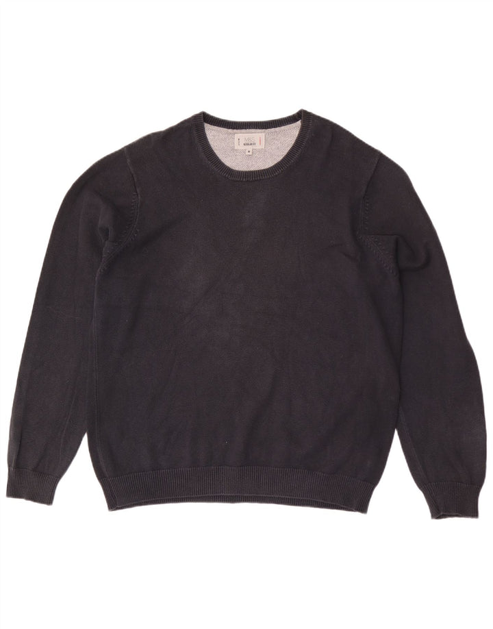 Marks & Spencer Mens Regular Fit Crew Neck Jumper Sweater Medium Black