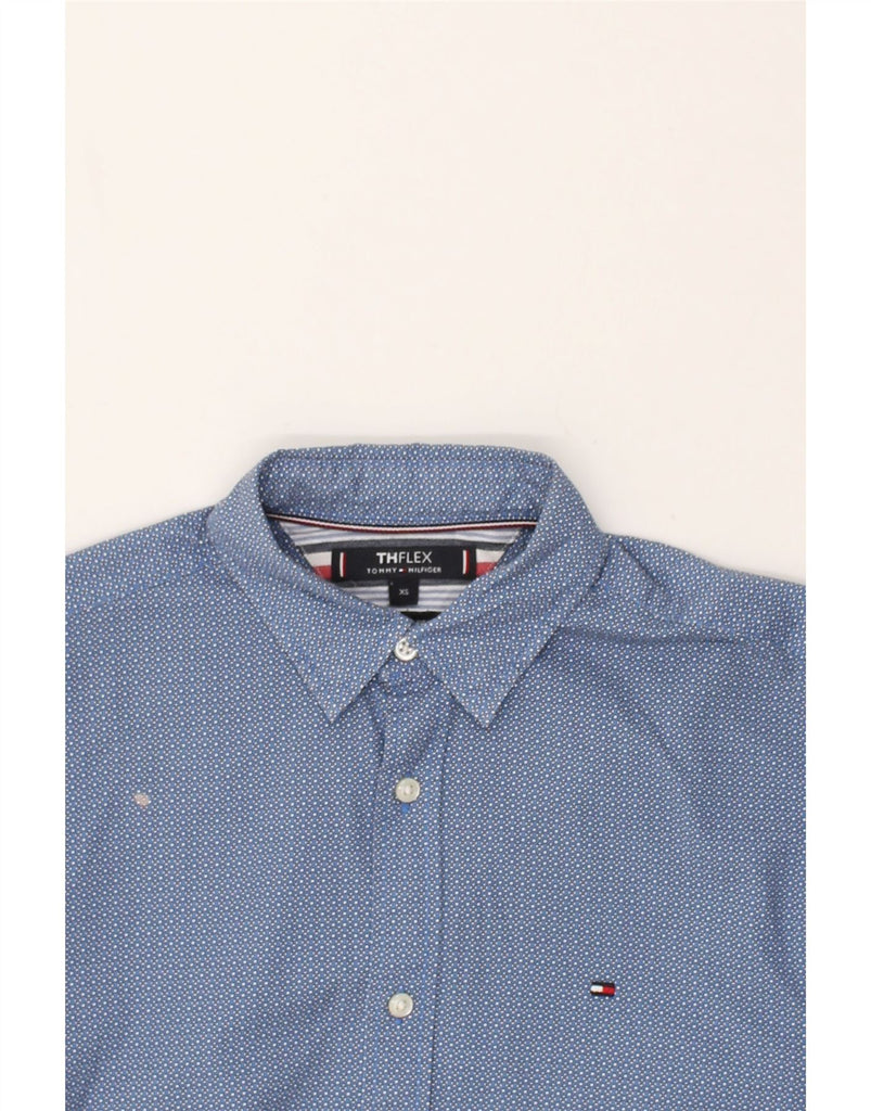 TOMMY HILFIGER Mens Shirt XS Blue Spotted Cotton | Vintage Tommy Hilfiger | Thrift | Second-Hand Tommy Hilfiger | Used Clothing | Messina Hembry 