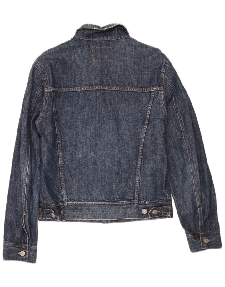 Sisley Mens Denim Jacket UK 36 Small Navy Blue