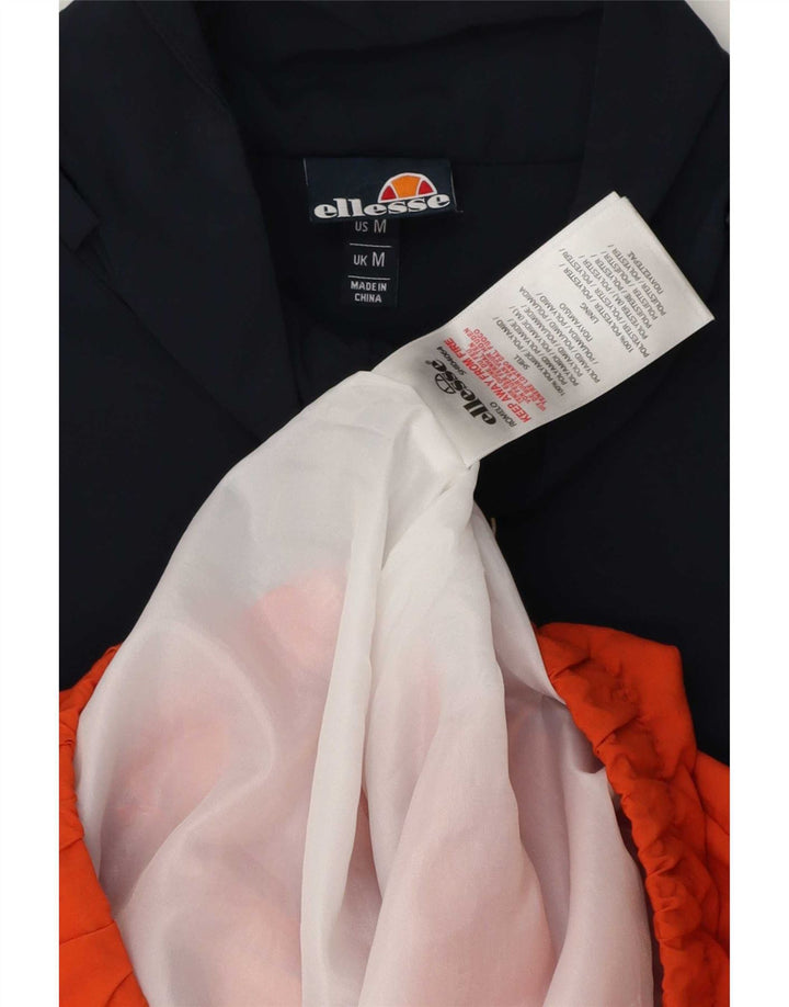 Ellesse Mens Pullover Tracksuit Top Jacket Medium Orange Colourblock