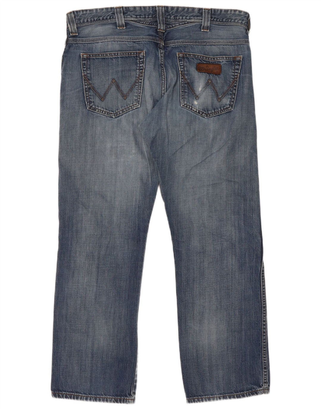Wrangler Mens Clyde Straight Jeans W36 L30 Blue Cotton