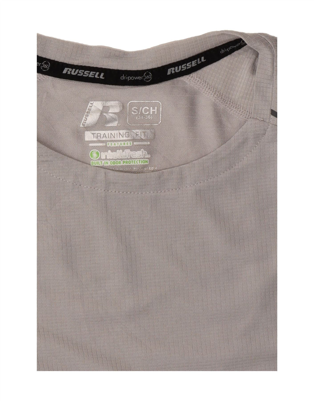 RUSSELL ATHLETIC Mens Dri-Power Vest Top UK 34/36 XS Grey Polyester Vintage Russell Athletic and Second-Hand Russell Athletic from Messina Hembry 