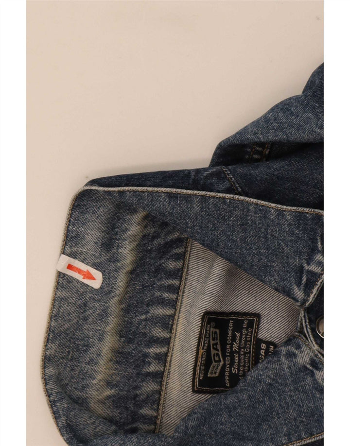 Gas Mens Denim Jacket UK 38 Medium Blue Cotton