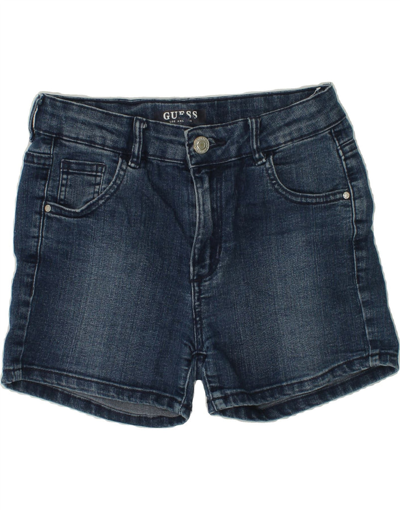 GUESS Girls Los Angeles Denim Shorts 11-12 Years W26  Navy Blue Cotton | Vintage Guess | Thrift | Second-Hand Guess | Used Clothing | Messina Hembry 