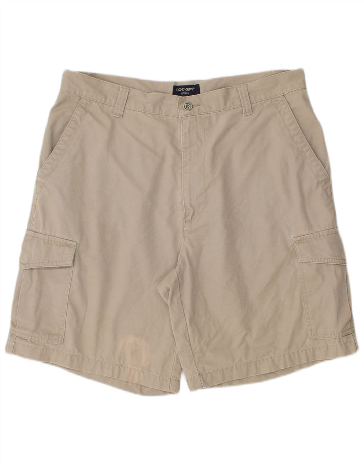 DOCKERS Mens Khakis Cargo Shorts W34 Large  Beige