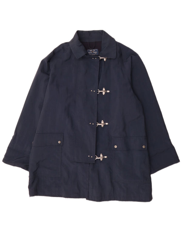 Les Copains Womens Blue Eagle Oversized Utility Jacket IT 44 Medium Navy