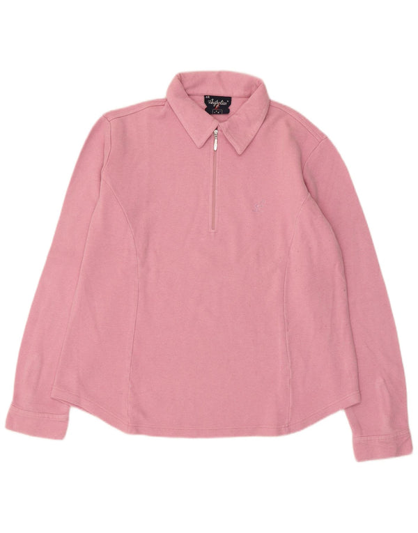 AUSTRALIAN L'ALPINA Womens Pullover Shirt Blouse IT 48 XL Pink Cotton