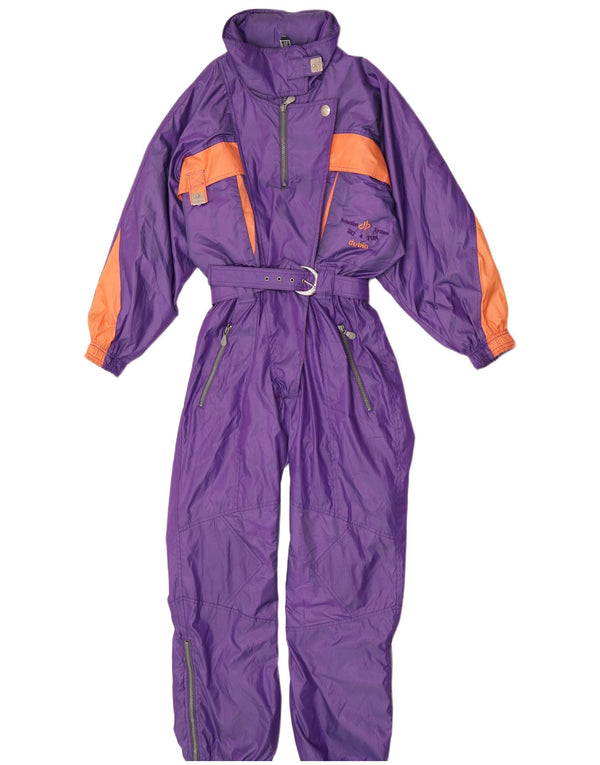 Dubin Womens Hooded Ski Jumpsuit US 10 Large Purple Colourblock Polyester