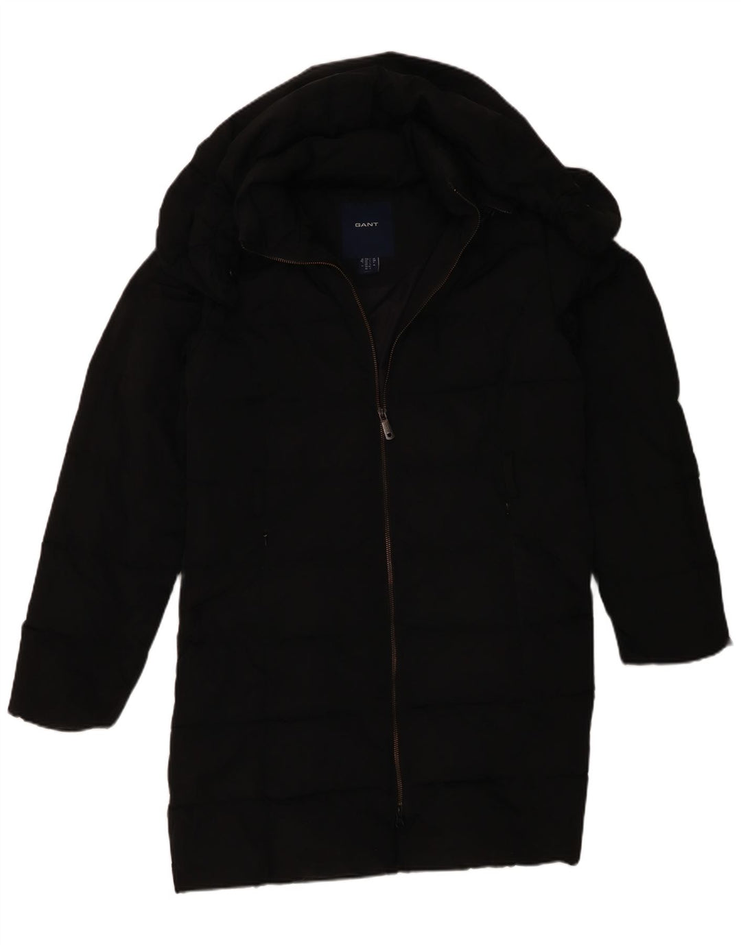 Gant Womens Hooded Padded Coat UK 16 Large Black Polyester