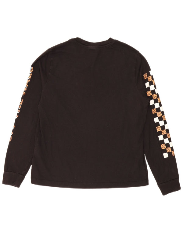 Vans Womens Graphic Top Long Sleeve UK 16 Large Black Cotton