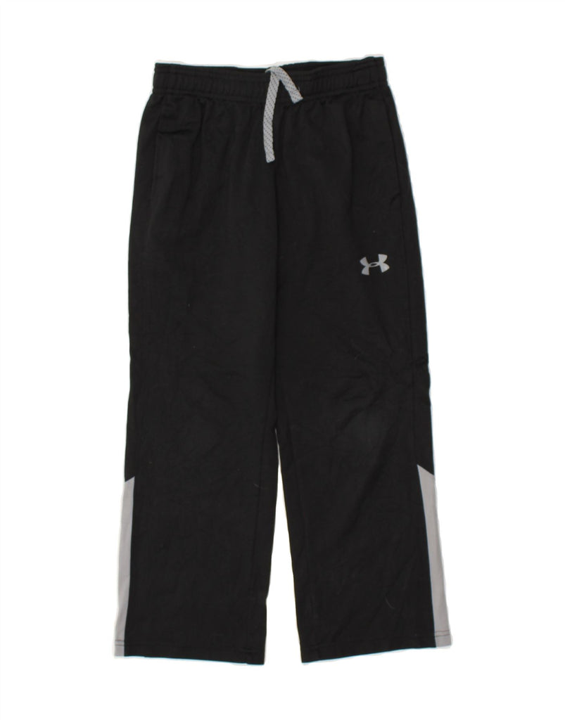 UNDER ARMOUR Boys Graphic Tracksuit Trousers 7-8 Years Small Black | Vintage Under Armour | Thrift | Second-Hand Under Armour | Used Clothing | Messina Hembry 