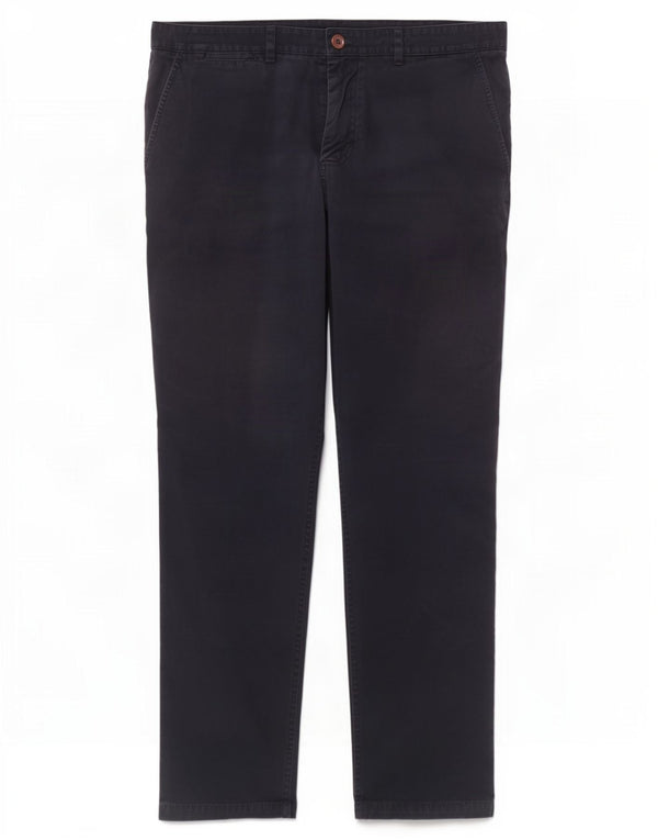 Fred Perry Mens Slim Chino Trousers W34 L31 Navy Blue Cotton