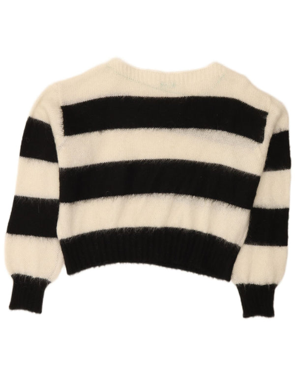 Benetton Womens Boat Neck Jumper Sweater UK 16 Large Multicoloured Striped