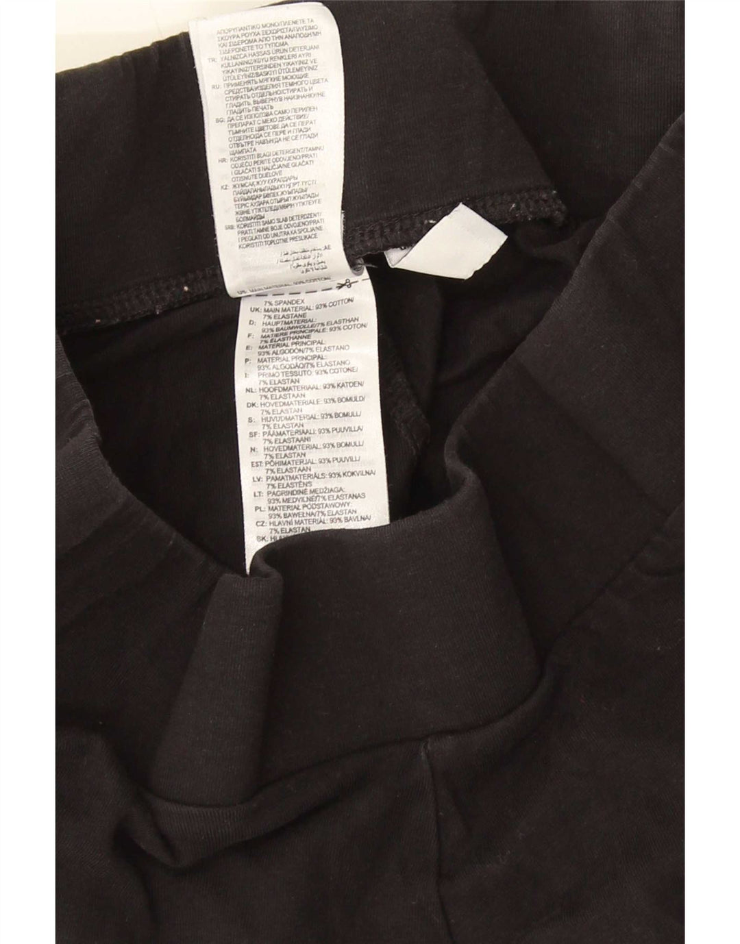 Adidas Womens Leggings UK 12 Medium Black Cotton