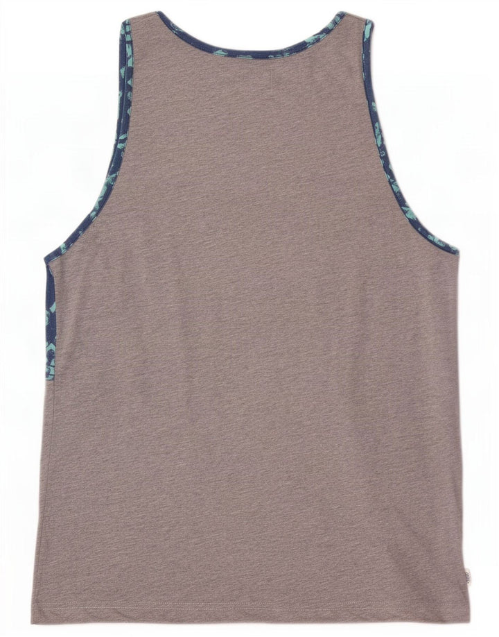 Vans Mens Graphic Vest Top Small Grey Geometric