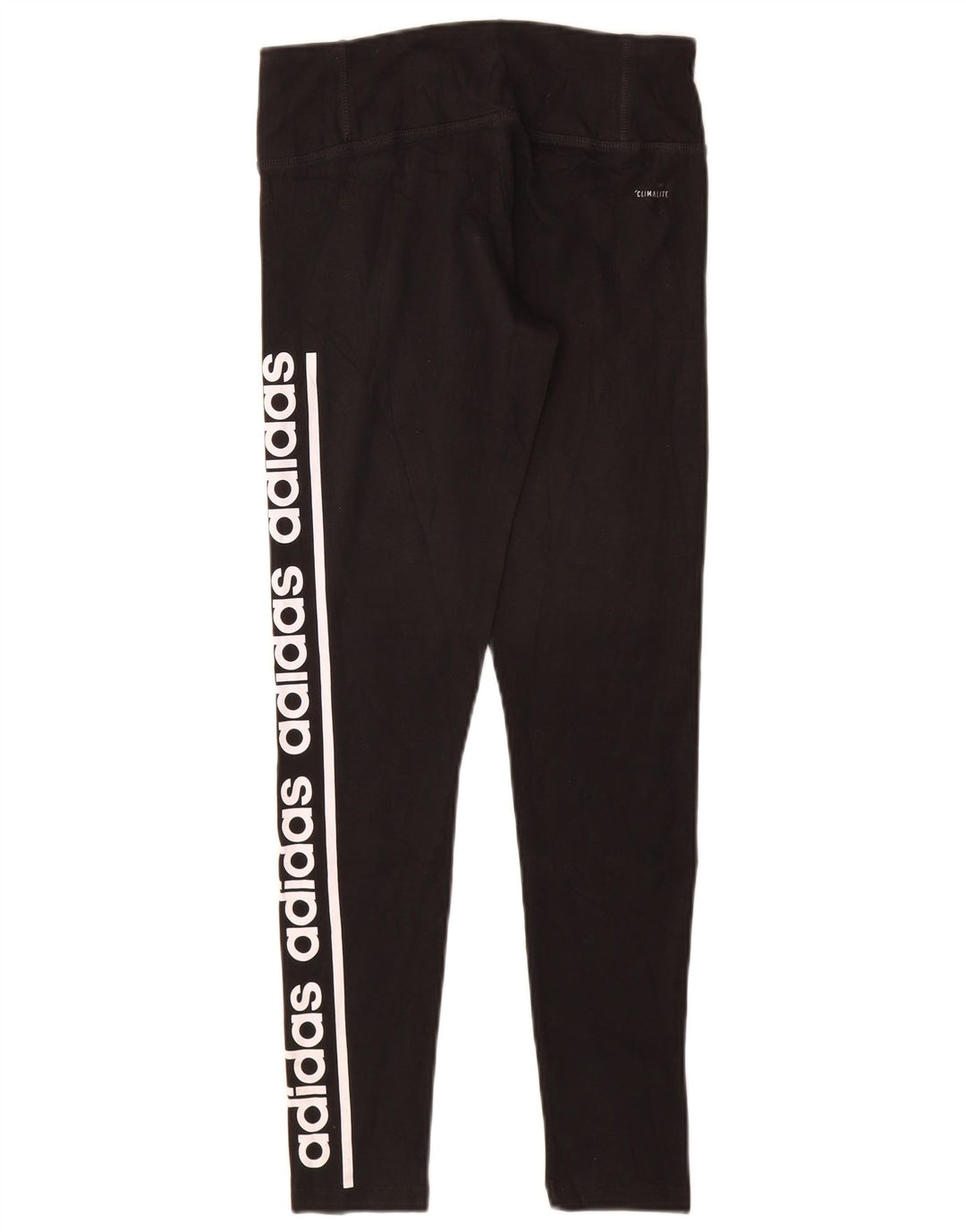 Adidas Womens Climalite Graphic Leggings UK 8/10 Small  Black Cotton