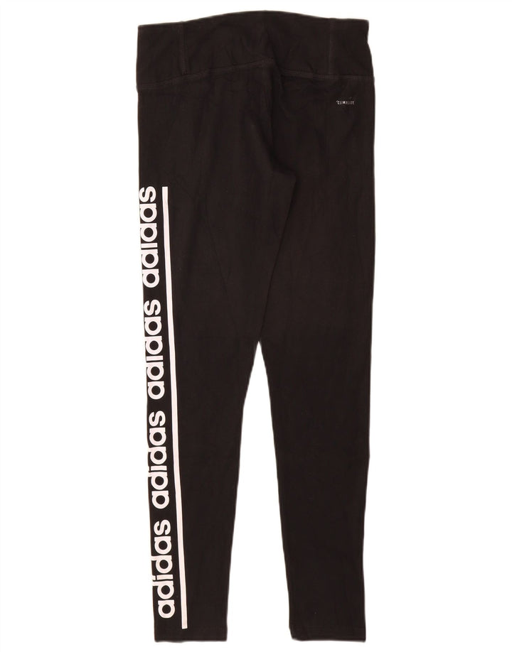 Adidas Womens Climalite Graphic Leggings UK 8/10 Small  Black Cotton
