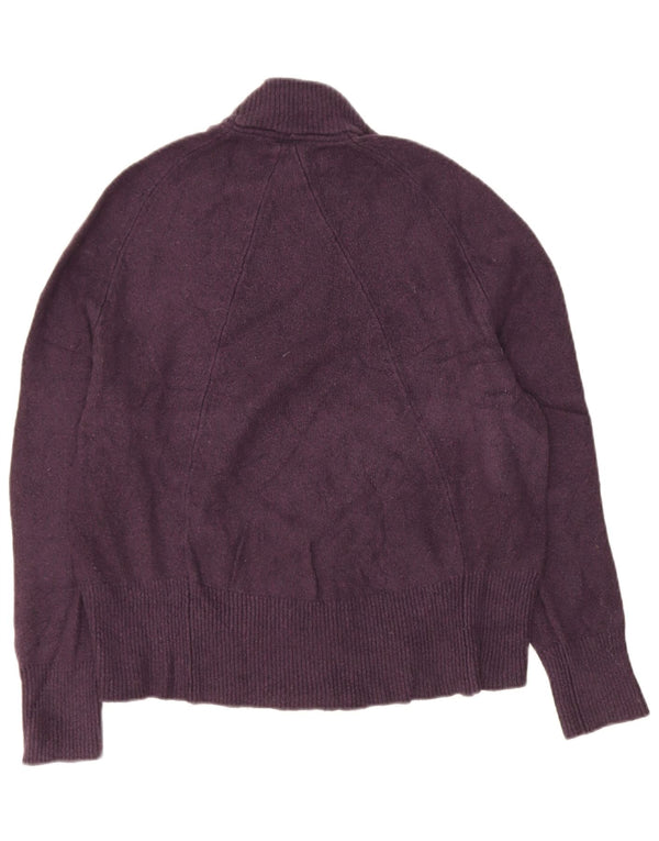 John Lewis Womens Oversized Turtle Neck Jumper Sweater UK 10 Small Purple