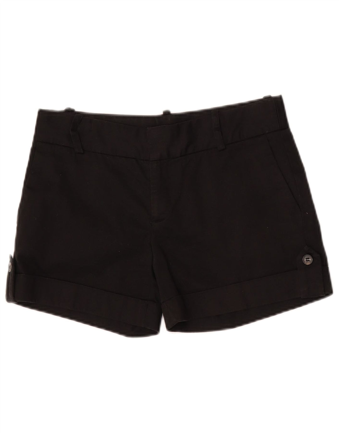 Zara Womens Chino Shorts Small W26  Black Cotton