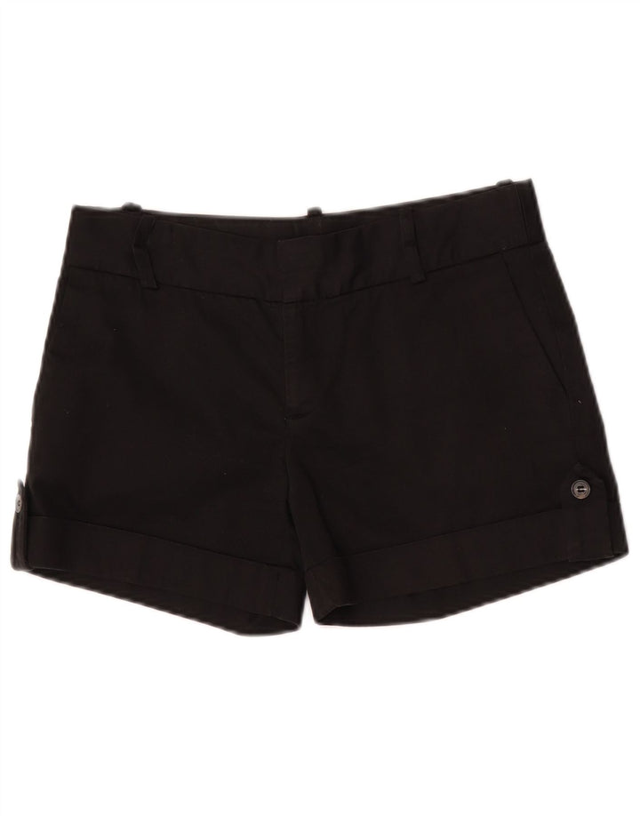 Zara Womens Chino Shorts Small W26  Black Cotton