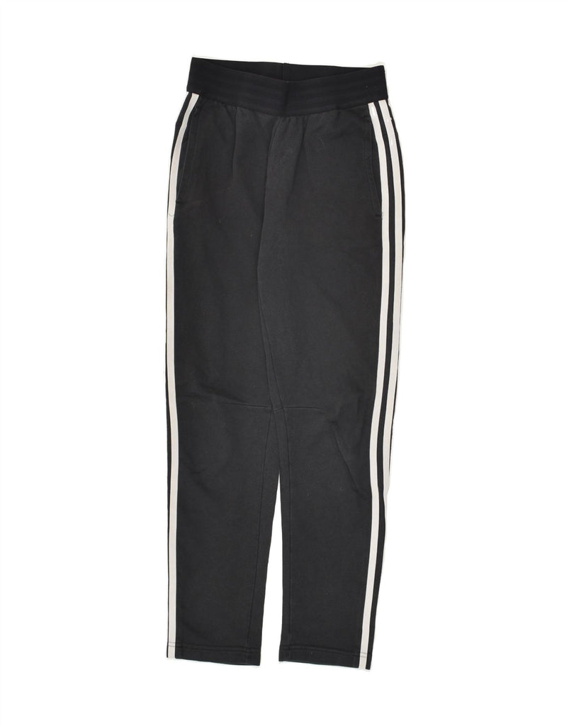 ADIDAS Girls Tracksuit Trousers 11-12 Years Black Cotton | Vintage Adidas | Thrift | Second-Hand Adidas | Used Clothing | Messina Hembry 