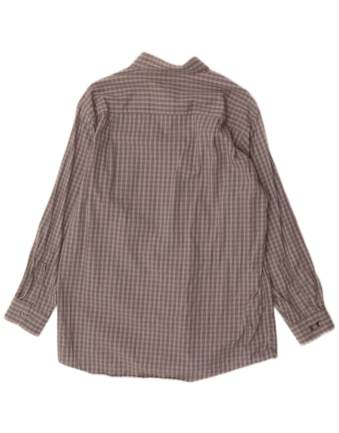 CALVIN KLEIN Mens Shirt Size 16 1/2 Large Grey Check Cotton