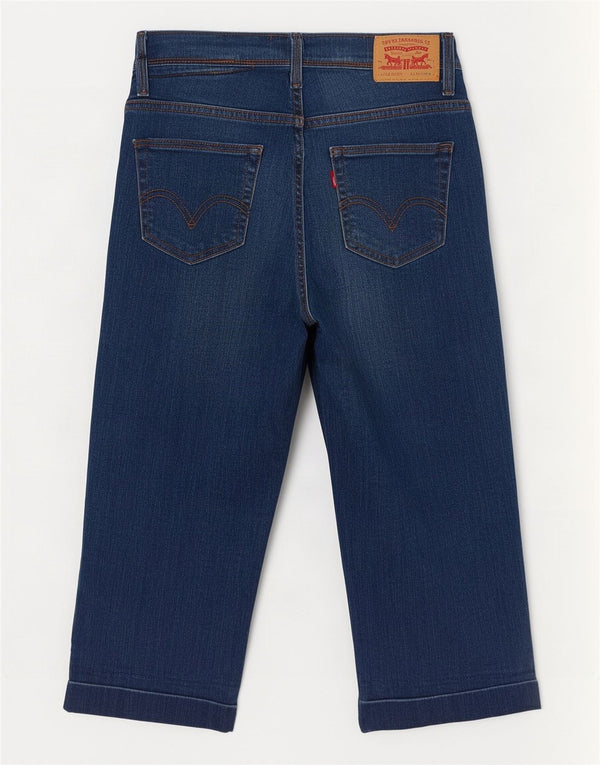 Levi's Womens 512 Capri Jeans US 4 Small W28 L18 Navy Blue