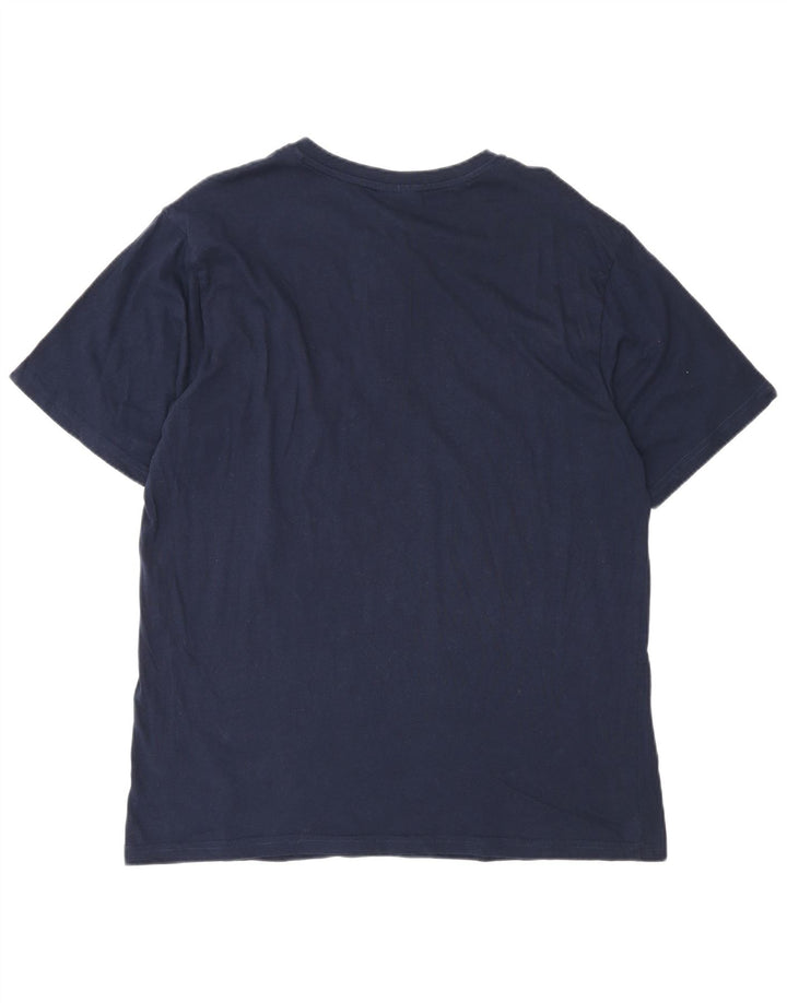 Fila Mens T-Shirt Top XL Navy Blue Cotton