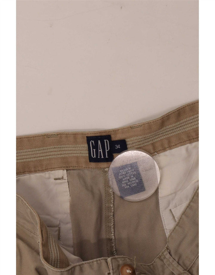 Gap Mens Pegged Chino Shorts W34 Large Beige Cotton