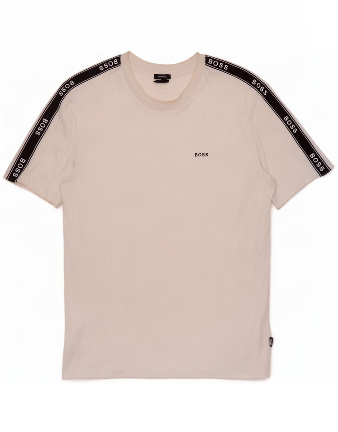 Hugo Boss Mens Graphic T-Shirt Top Medium White Colourblock Cotton