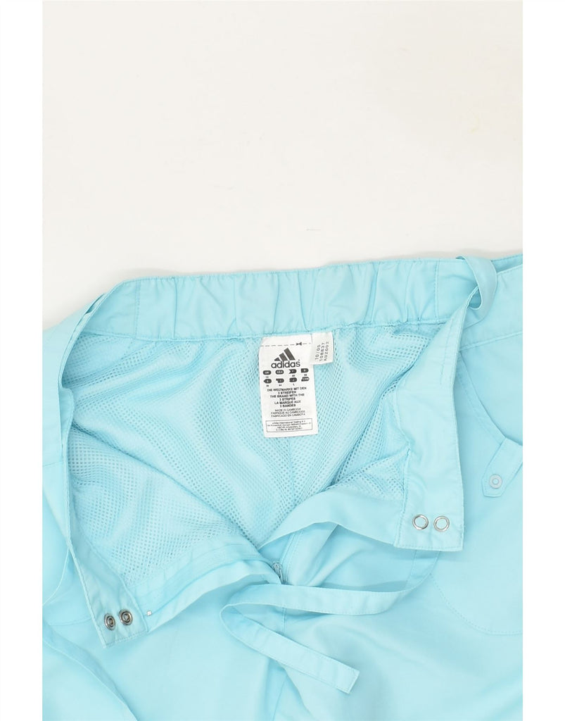 ADIDAS Womens Bermuda Sport Shorts UK 12 Medium Turquoise Polyester | Vintage Adidas | Thrift | Second-Hand Adidas | Used Clothing | Messina Hembry 