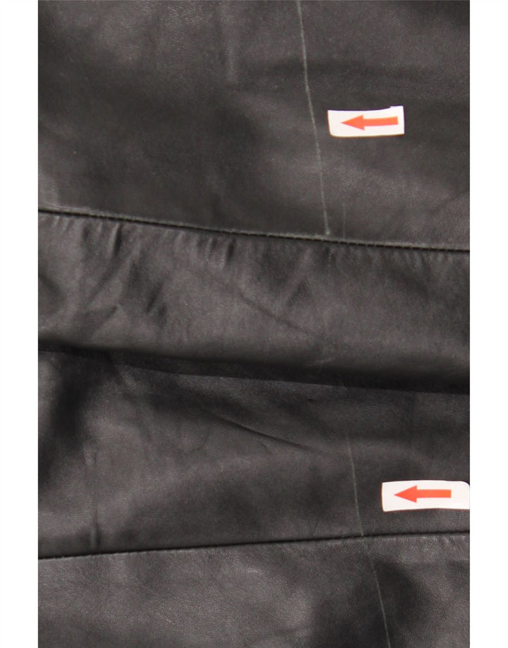 Helium Womens Leather Coat UK 10 Small Black
