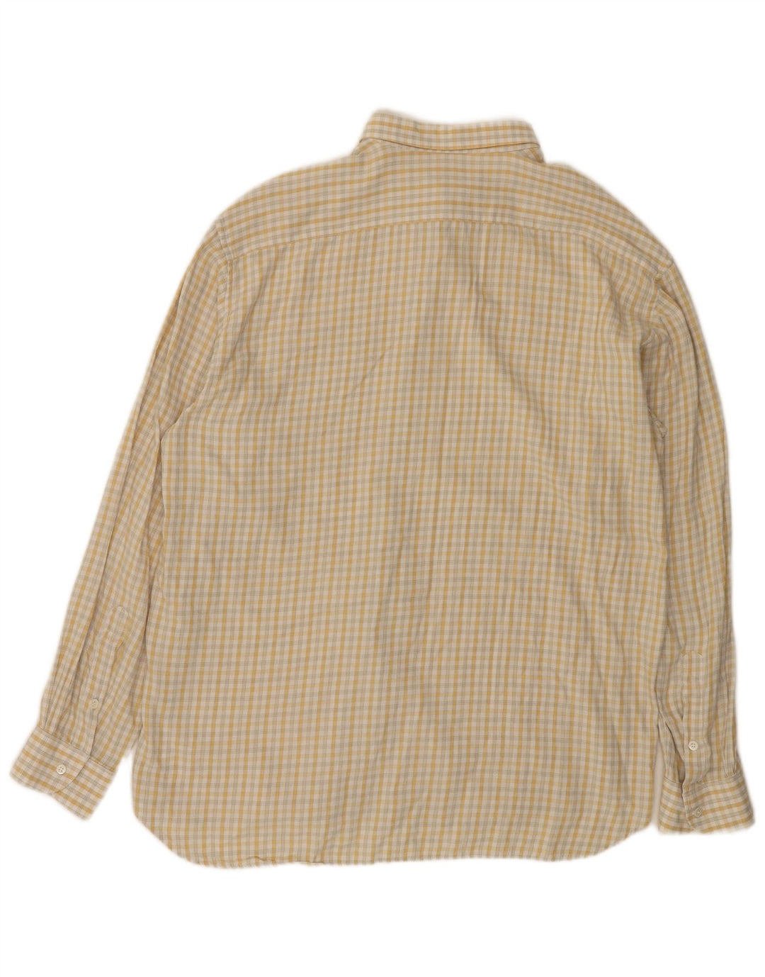 Cacharel Mens Flannel Shirt Large Yellow Check